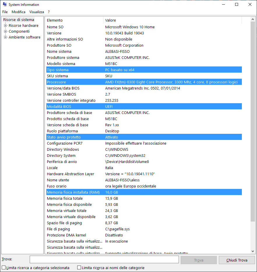 System Information di Windows 10